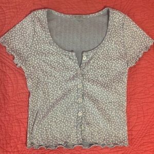 blue floral zelly top